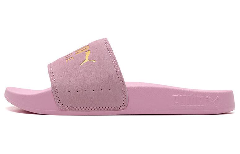 PUMA Leadcat 2.0 Suede Slides Pink Gold 398678-05 35.5