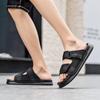 Mode Sommer SCHWARZ Herren Sandalen und Hausschuhe Bequem und atmungsaktiv Lässiger Stil Outdoor Strand Spazierengehen Herrenschuhe Neu