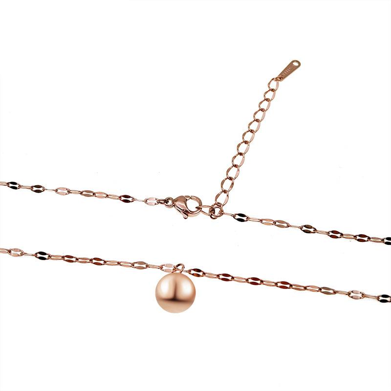 316L Stainless Steel Jewelry New Transfer Bead Clavicle Necklace Does Not Fade Ladies Necklace Party Jewelry Gift
