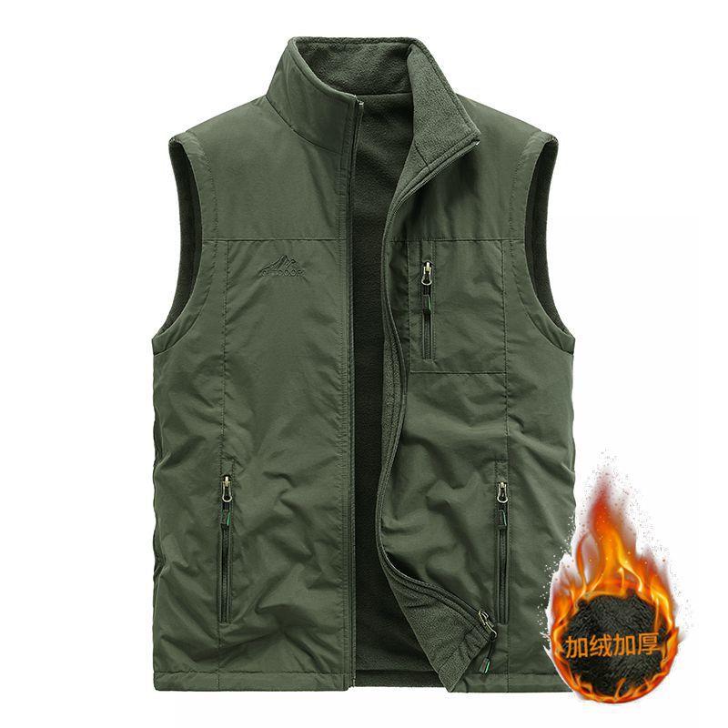 Spring and Autumn New Vest Men's Youth Large Size Vest Thin Fishing Casual Vest Men's Jacket Vest Tide