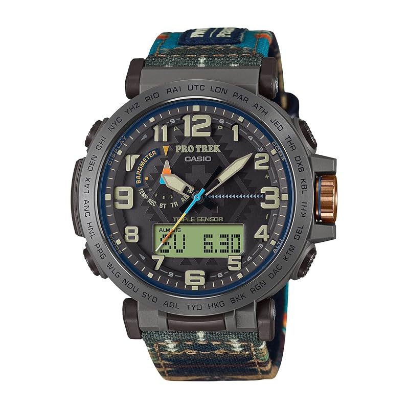 

[Casio] watch pro trek [] web limited PENDLETON collaboration model solar Adopts biomass plastic PRG-601PE-5JR men s chief joseph pattern