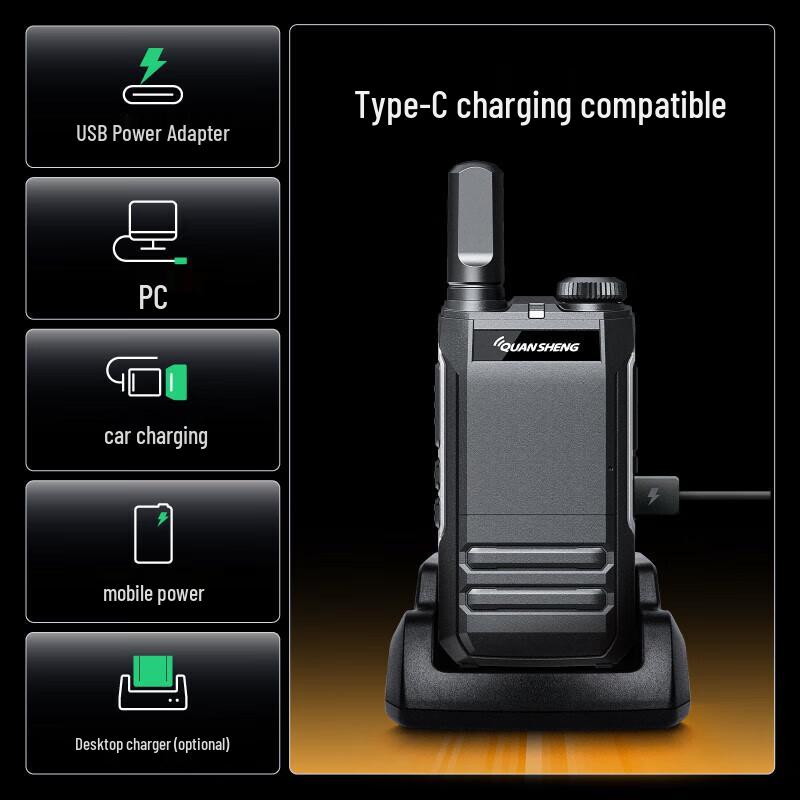Quansheng TG-A2 Ultra-Thin Mini Walkie Talkie Pair (CN Version)