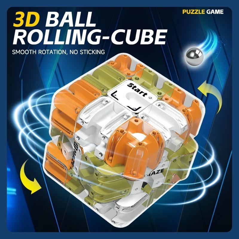 3D bludiště magická kostka Fidget hračka Kreativní antistresová magická kostka Vrchol Hračka na procvičení mozku Logická skládačka Hračky na párty Vánoční dárek