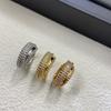 CNC Bead Edge Single Row Diamond Set Diamond Two-in-one Shining Small Waist Men and Women Stacked Ring