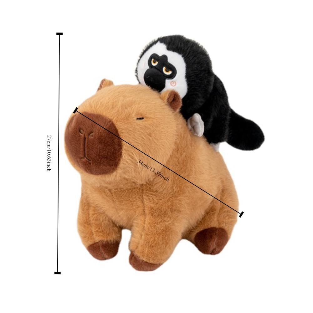 Monk Monkey Capybara Toy Plush Doll Cartoon Funny Monkey Cute Capibara Anime Fluffty Pet Kawaii Plushie Gift for Birthday