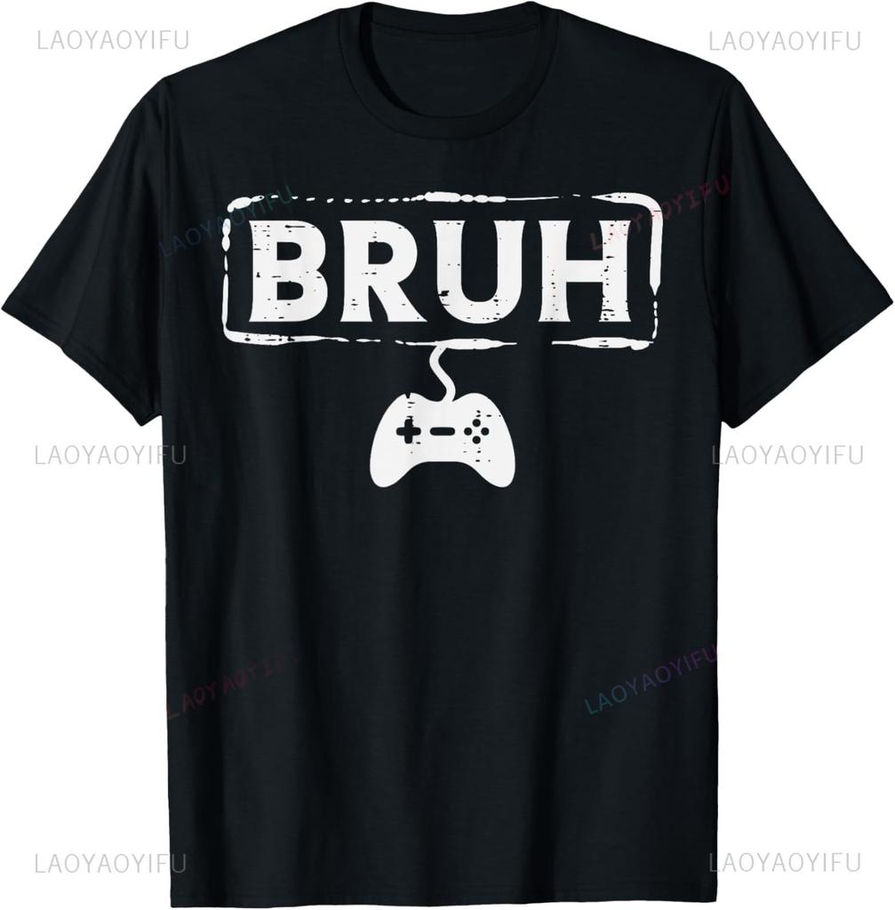 Gamer Bruh Video Game Funny Gaming Teen Men Boys Kids Youth T-Shirt Unisex Summer Streetwear Tops Customizable Ropa Hombre
