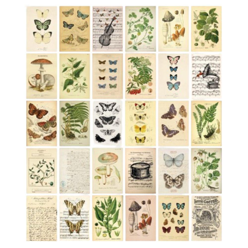 

30Sheets Butterfly Room Posters Decor INS Wall Poster Greeting Cards Bedroom Decorations 30Sheets