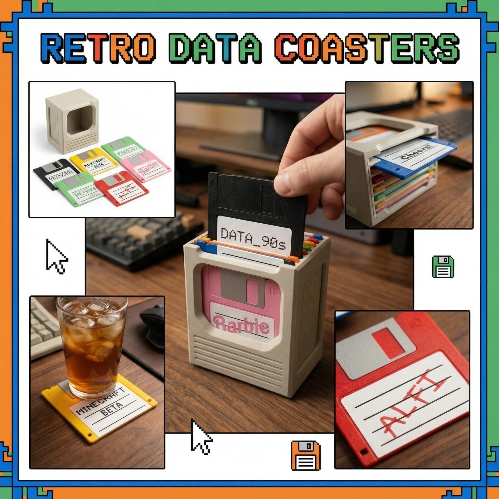 

Mechanical Floppy Disk Click Set Fun Retro Tech Gifts And Desktop Accessories One Size жовтий