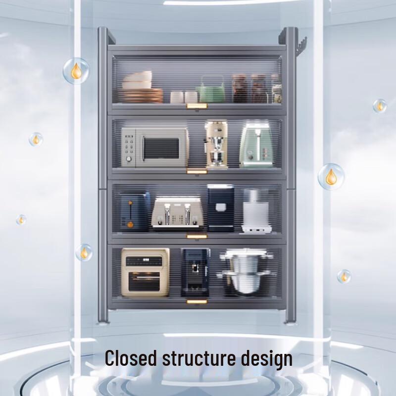 Multi-functional Carbon Steel Kitchen Storage Rack