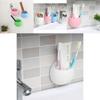 Premium Quality Bathroom Toothbrush Holder Wall-mounted With Suction Cup Storage
