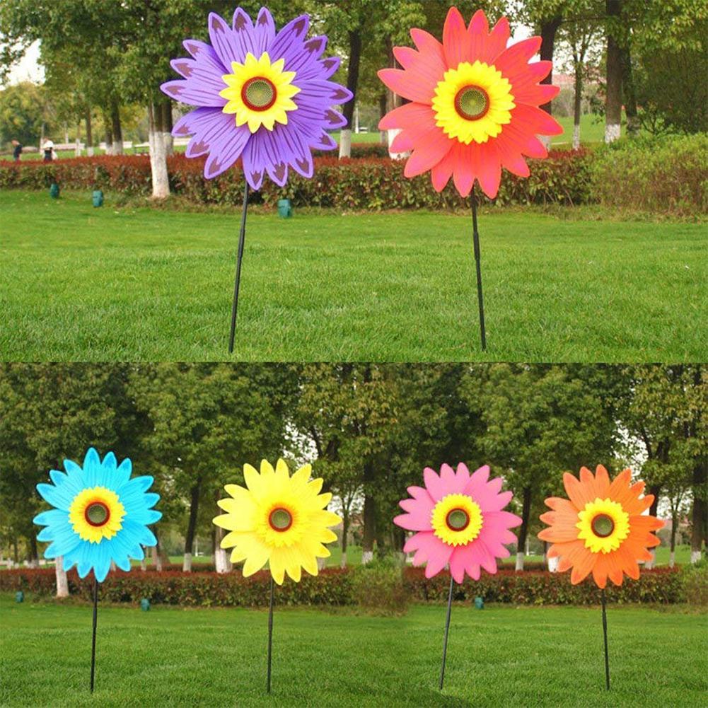 Sunflower Windmill Wind  for Lawn Garden Party Decoration