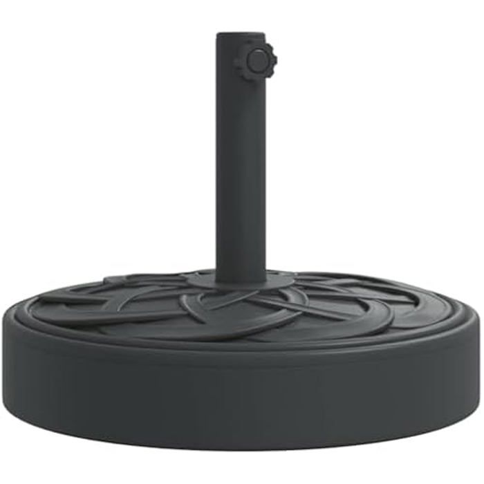 Pied de parasol - VIDAXL - Rond - 25 kg - Compatible mât Ø 38/48 mm - Coque en béton