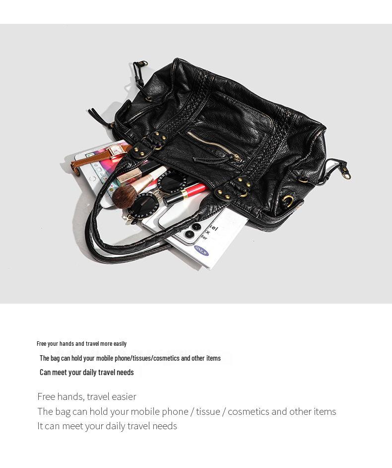 2025 Franse Retro Dames Wassen Crossbody Tote en Schoudertas met Grote Capaciteit