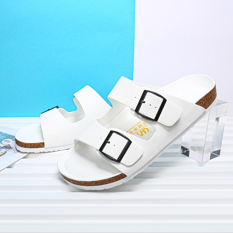 FashionNew Design Men Sandals Casual Leather Mens Summer Shoes Comfortable Open Toe Flats  Soft Beach Footwear Male Half Drag Slippers