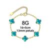 13MM Titanium Steel Four-leaf Clover Bracelet Small Fresh Fashion Petals 18K Does Not Lose Color Ladies Bracelet