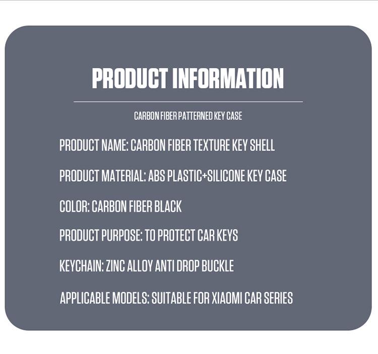 Xiaomi SU7 Ultra Second Gen Carbon Fiber Car Key Case with Card Holder & Buckle