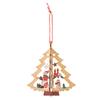 Christmas Wooden Pendants For Xmas Tree Glass Decorations Snowflakes Bell Pendant 3D Red bells/stars/christmas Ornaments In Mini