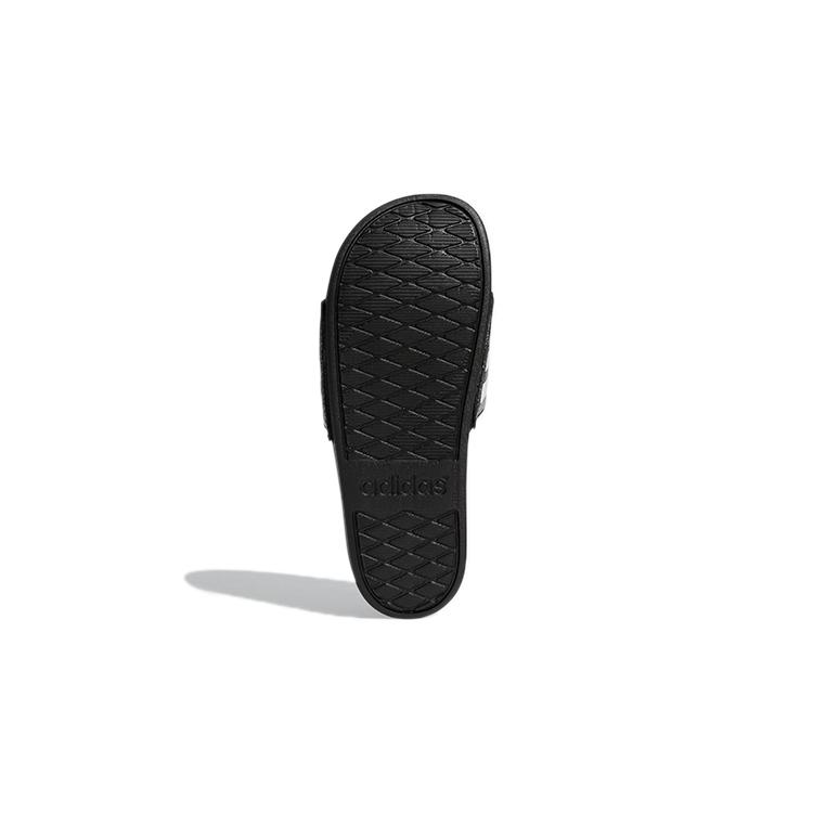 Adidas Abrasion Resistant Abrasion Resistant Low top Kids' Slippers Black White Kids' FY8836