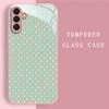 Sweet Green Pink Hearts Fashion Phone Cases Carcasa Glass Fundas for Samsung Galaxy S26 S25 S24 S23 S22 FE Ultra Plus Phone Case