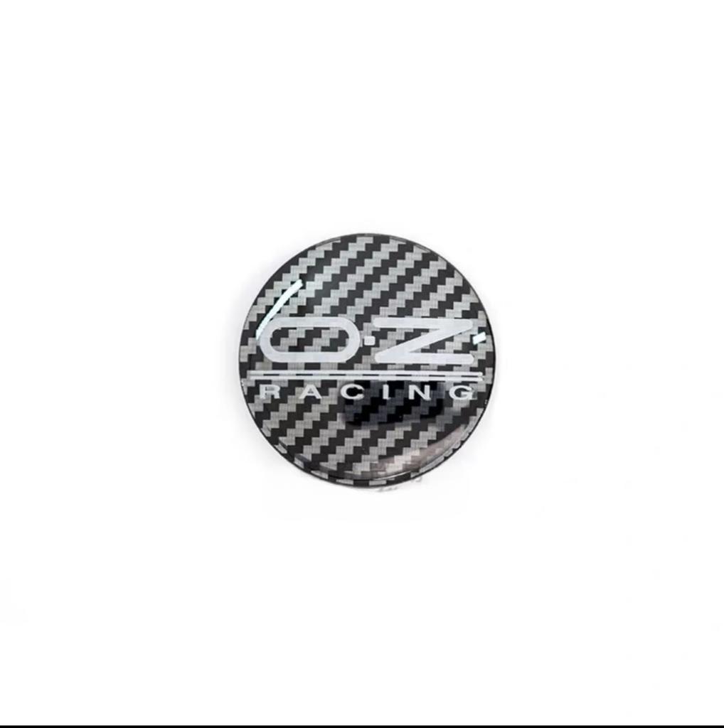 4pcs/lot 55mm OZ Racing Emblem Badge Car Styling Wheel Center Cover Sticker Carbon Fiber Hub Cap Decal For OZ M582