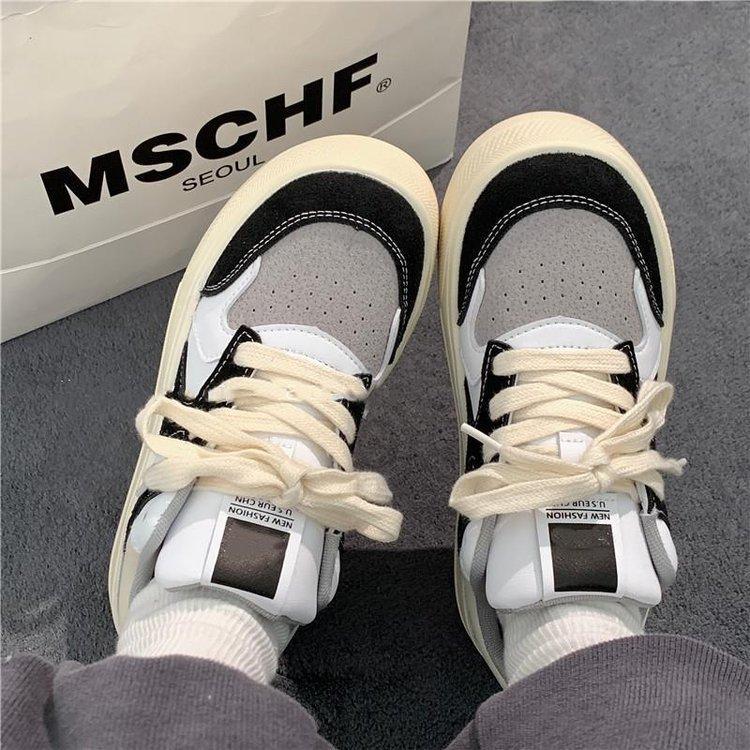 Bread Shoes Women's Mixed Batch  Autumn New Rubber Soft Bottom Women's Shoes Lightweight Breathable Color-Blocking Casual Sneaker