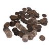 100PCS Treasure Coins Set High Simulation Detailed Pretend Plastic Toy Prop Coins for Board Games Party Decorations