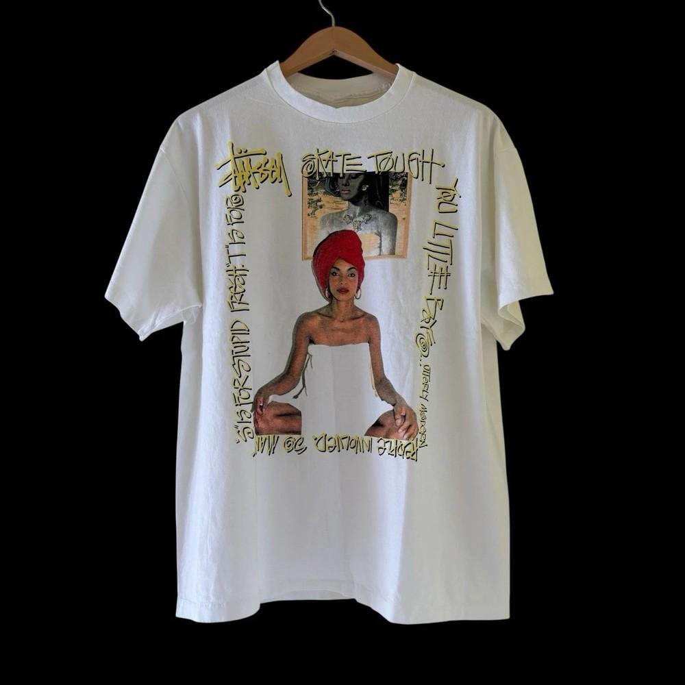 SADE ADU Singer Music Shirt S5XL white cotton T Shirt Tee SN69 Unisex T-Shirt L