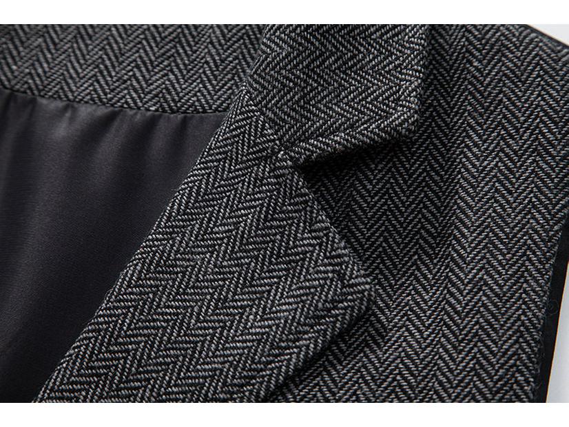 2024 Spring Retro European Men's Casual Lapel Chain Vest