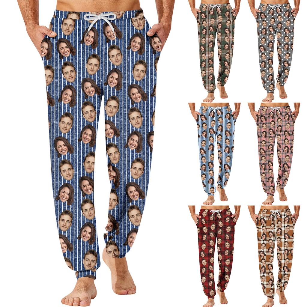 Men's Pajama Pants with Pockets - Casual Pants for Home Sleepwear