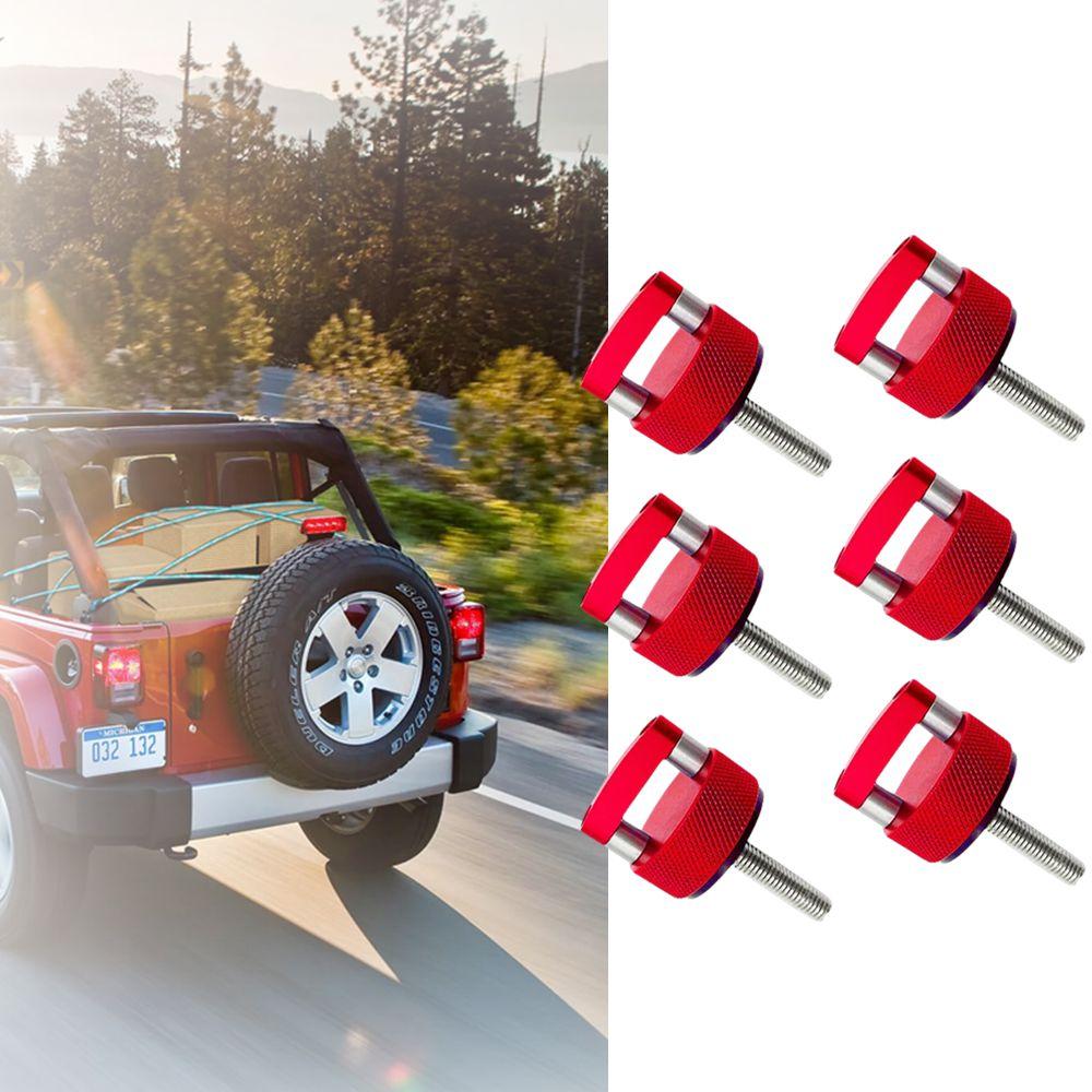 

Алюминиевый жесткий верхний крепеж быстрого снятия, винт с накатанной головкой, черный, красный, Jeep Wrangler JK 07-18, JL, Gladiator JT 18-22 красный