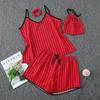 Parent-Child Matching Cotton Pajamas Set - Women's Tank Top & Shorts with Children's 7-Piece Homewear.