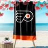 "Black and Orange Winged Logo Design" Patterned beach towel quick dry perfect for travel outdoor sports jogging the beach and swimming