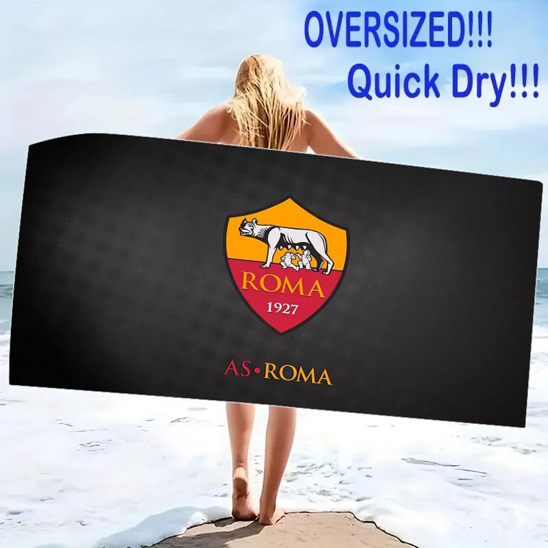 AS Roma Print Beach Towel, Large Soft Quick Dry Towel for Beach Camping Swimming