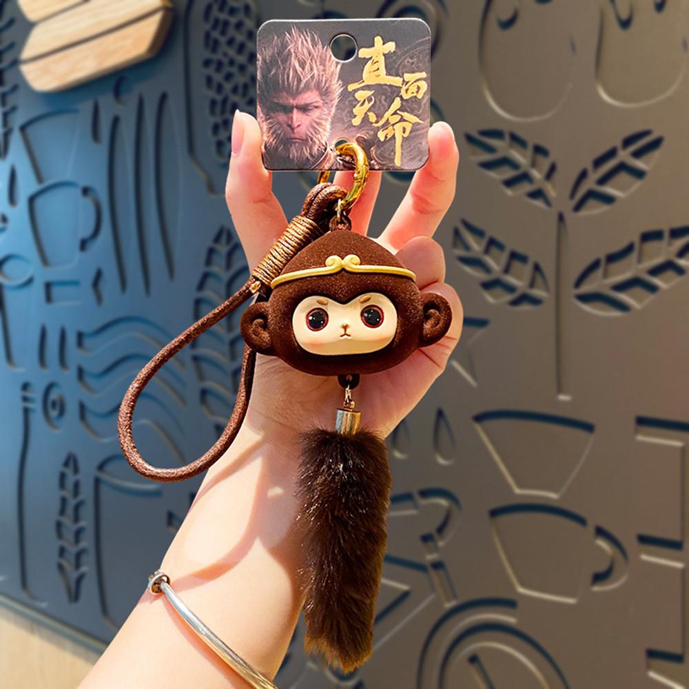 

Black Myth Wukong Flowing Sand Keychain Cartoon Bag Decoration Pendant Small Gift
