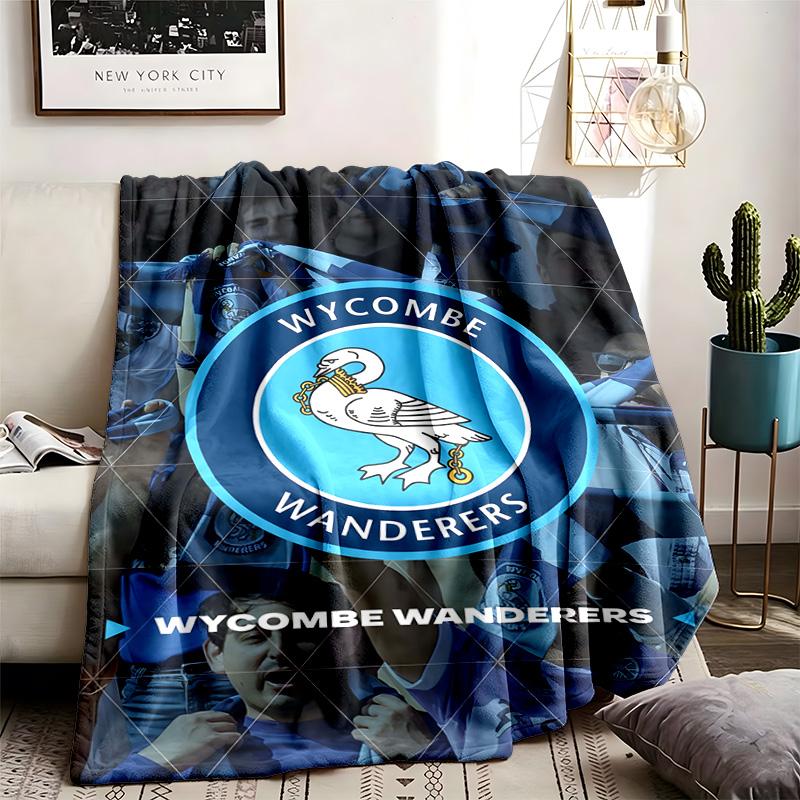 Wycombe Wanderers Football Club Theme Blanket Suitable For The Sofa Camping And Travel Made Of Soft Flannel Material An Ideal Gift For Occasions Such 