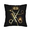 1pc, Hair Salon Design Pillowcase | Material, Modern Style, Machine Washable, Single-Sided Print, Zipper Closure, Living Room Decor, Suitable for Vari