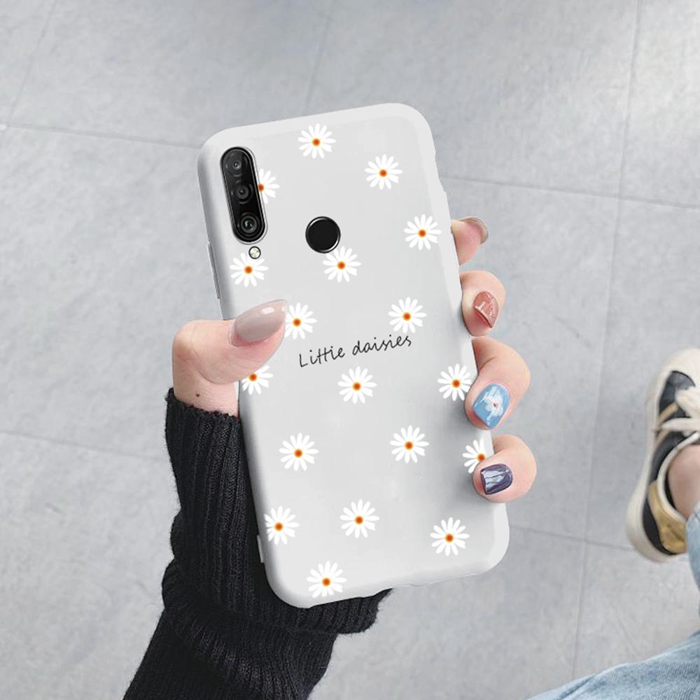 Love Heart Leopard Plant Rose Pattern Phone Case For Huawei P30 P20 Lite Y6 Y7 2019 Pro Honor 9X 20 Daisy Shockproof Soft Cover