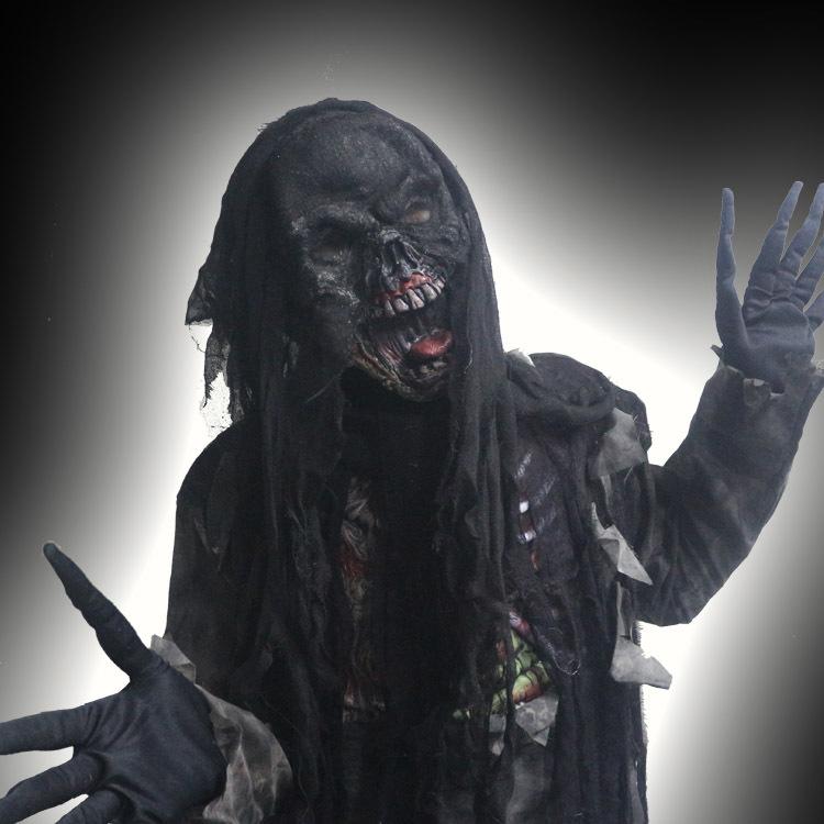 

Adult Burnt Zombie Costume Ball Party Outfit Scary Halloween Costume Role Play and Fun S120-140