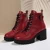 Fashion High Heels Platform Booties Women's Single Boots Fall/Winter 2025 New Block Heel Platform