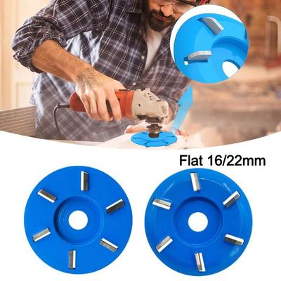 6 Teeth Wood Turbo Carving Disc Angle Grinder Accessories 16mm 22mm Wood Grinding Wheel for Wood Carving Shaping
