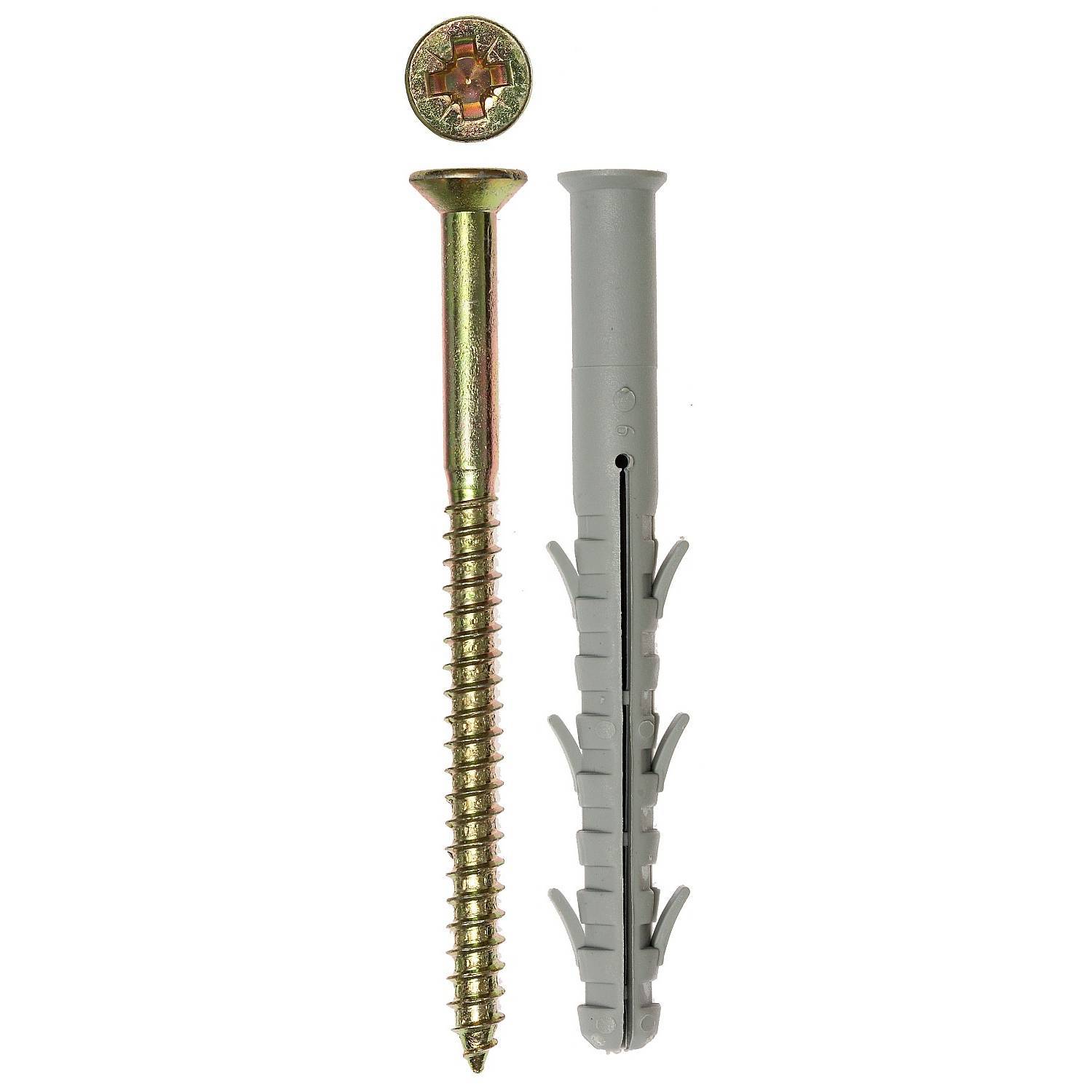 

Dowel Bison 4-301455-10-100 Complete With A Digital Screw Slot Pz 10 X 100 Mm 50 Pcs