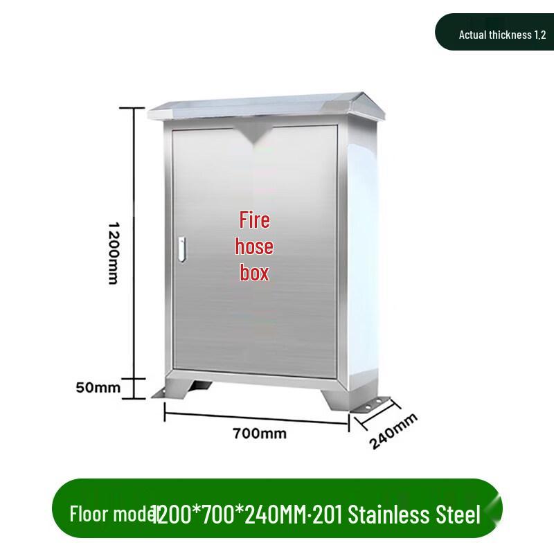 Aokewen Outdoor Stainless Steel Sloped Top Fire Hose Cabinet