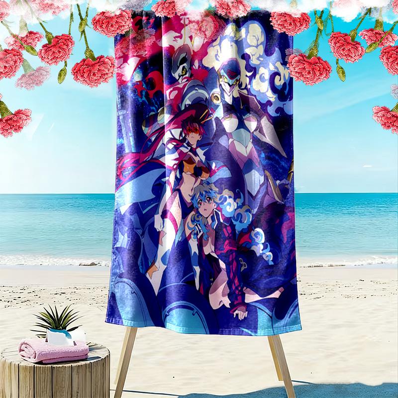 Gurren Lagann 2D Flat Print Beach Towel, Large Soft Quick Dry Towel for Beach Camping SwimmingDSTJ0925039