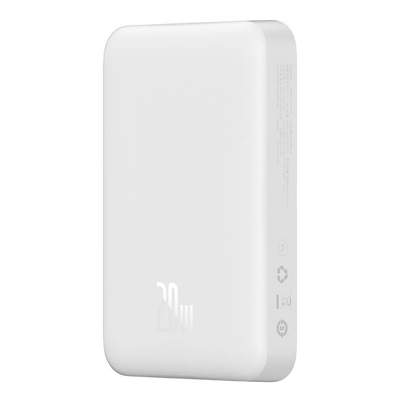 Powerbank Magnetyczny Baseus Magnetic Mini 10000Mah, Usb-C 20W Magsafe (Biały)