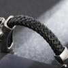 Punk Gothic Men's Snake Head Body Bracelet Man Distressed 316L Stainless Steel & Leather Wrap Bracelet for Men Animal Jewelry