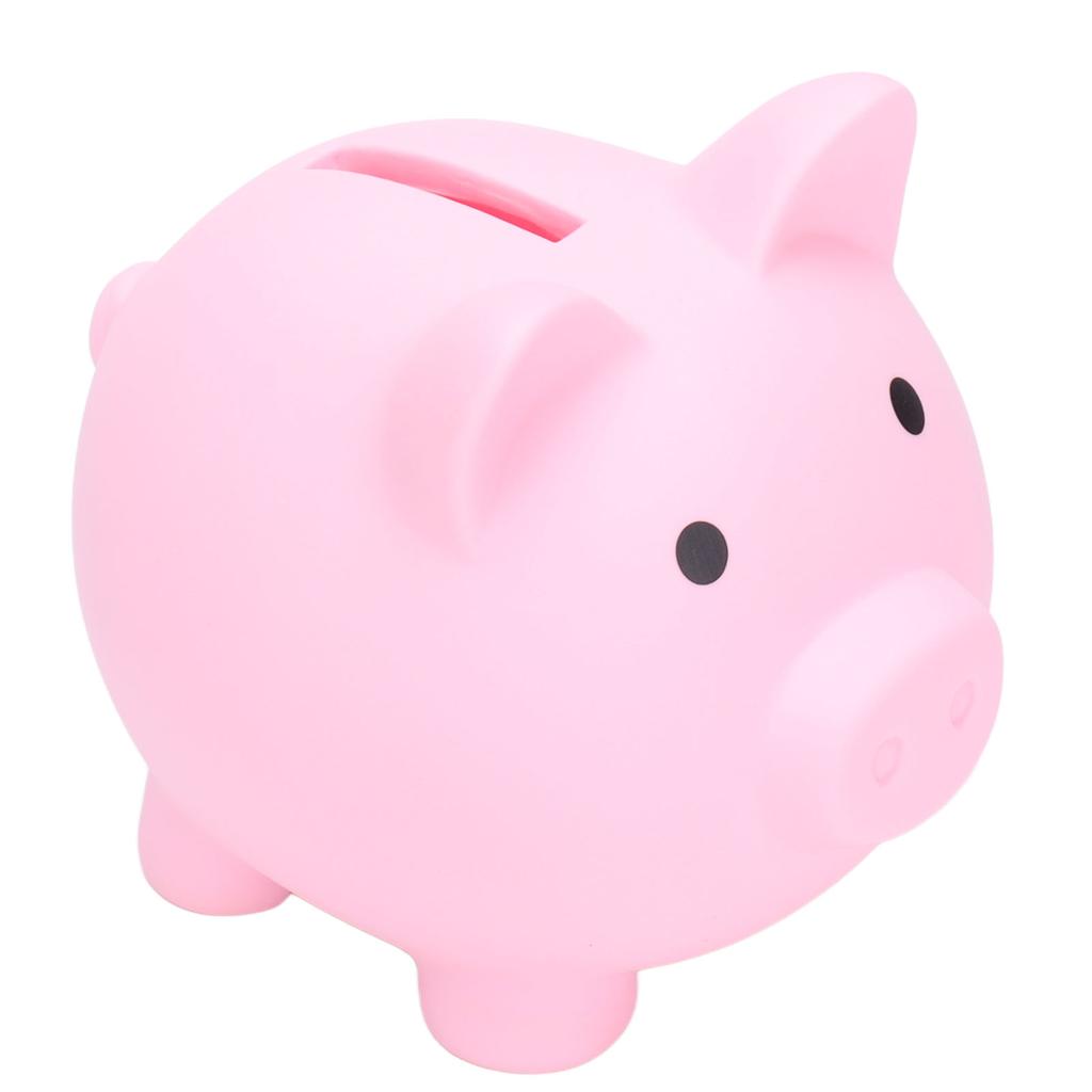 Piggy Bank Rugged Durable Vinyl Cartoon Animal Pig Coin Cash Piggy Bank Boy Girl GiftPink