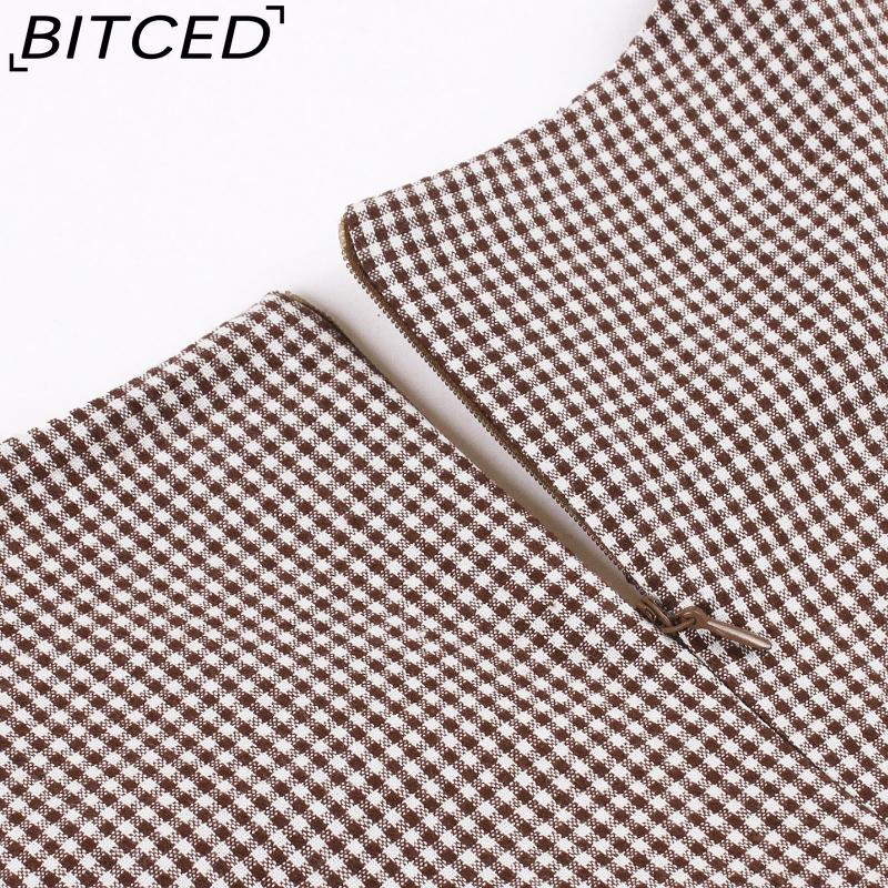 BITCED Abito Elegante Vintage da Donna con Vita Sagomata, Manica a Tre Quarti e Gonna Ampia