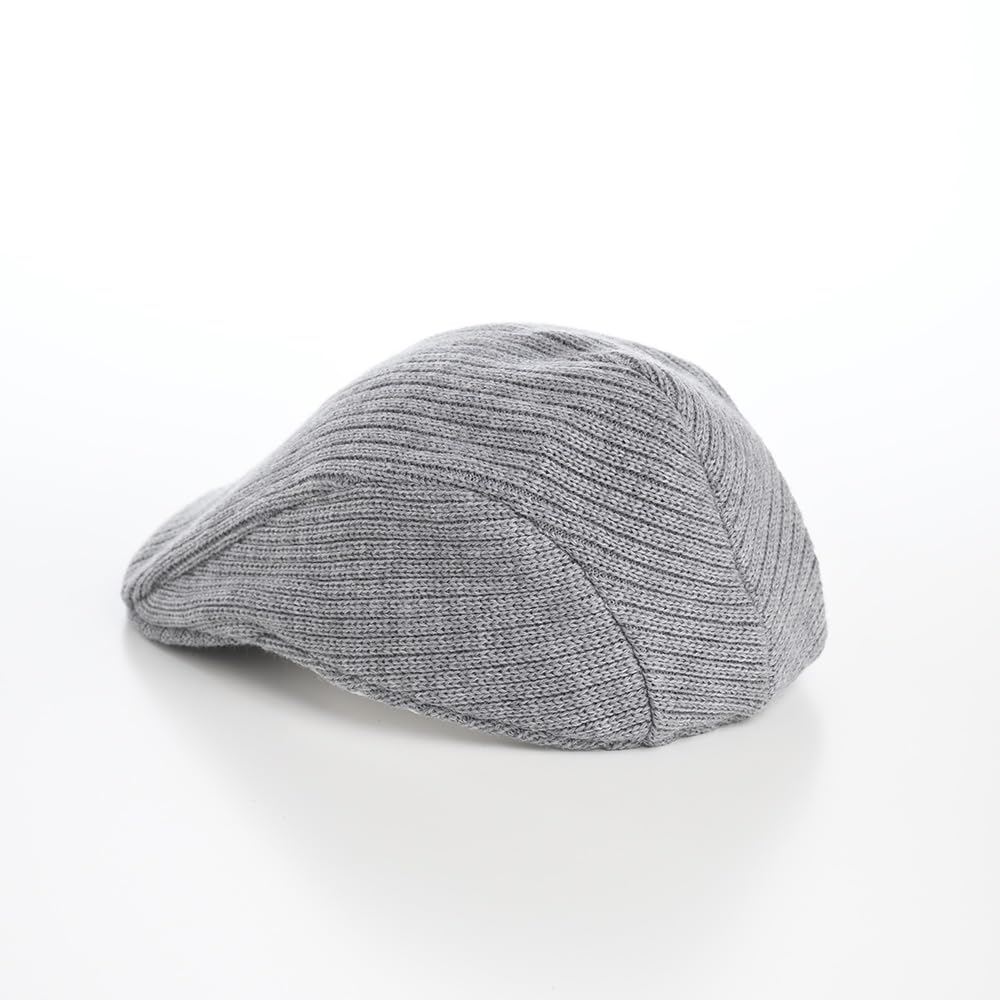 LACOSTE Rib Knit Hunting Cap for Men and Size Women, Gray, F, L1284, lwh1284-grey-F