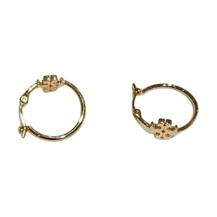 Tory Burch Small Hoop Design Brass Earrings Women earrings Gold 160151-720 F,Gold