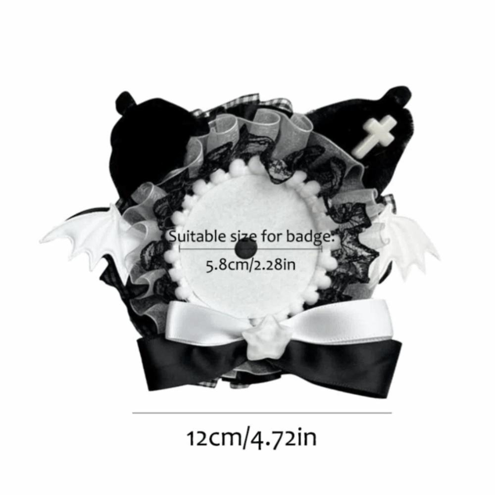 Bow Magnetic Anime Badge Holder Lace Cat Ears Badge Flower Lovely Pins Display Base  Badge Display